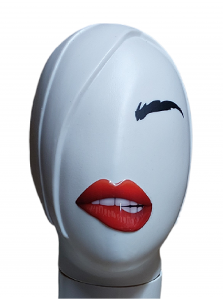 Манекен женский с макияжем Сиваян белый Аватар-2 + губы Секси и бровь Перо