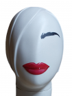 Манекен жіночий  макіяж Сиваян білий Аватар-2 + губи Грін та бров Перо