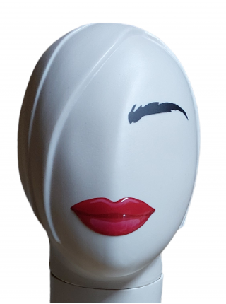 Манекен женский макияж Сиваян белый Аватар-2 + губы Грин и бровь Перо