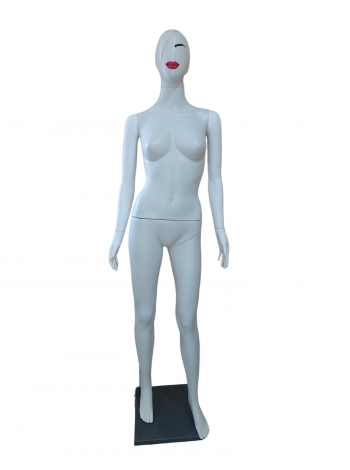Манекен жіночий  макіяж Сиваян білий Аватар-2 + губи Грін та бров Перо