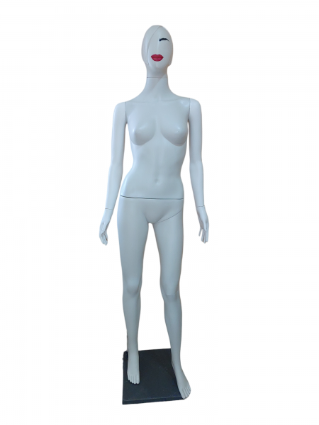 Манекен женский макияж Сиваян белый Аватар-2 + губы Грин и бровь Перо