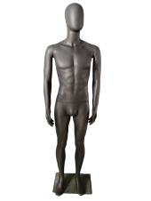 Манекен мужской серый матовый G001MG прямые руки