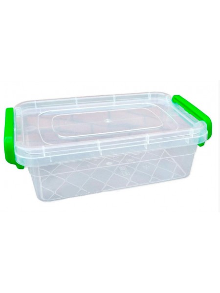Пищевой контейнер пластиковый с защелками (судок) 1,2 л тм «Г»