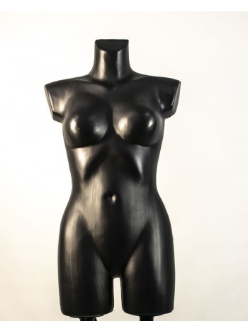 Манекен женский выставочный брючный Венера черный с креплениями для двойной подставки