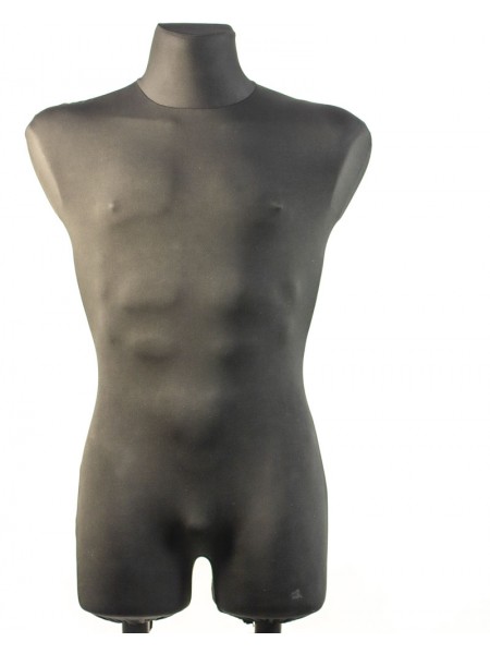 Манекен мужской брючный выставочный Давид в ткани на двойной подставке