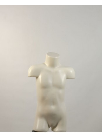 Манекен выставочный пластиковый детский белый с креплением для треноги