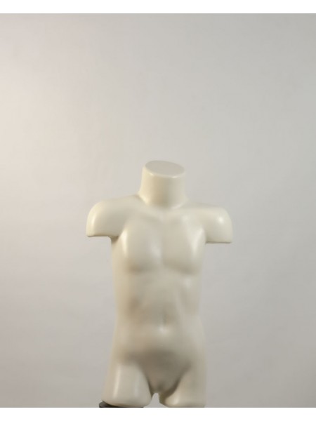 Манекен виставковий пластиковий дитячий білий на тринозі