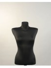 Манекен выставочный черного цвета Наташа в ткани с креплением для треноги