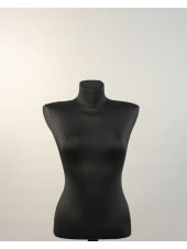 Манекен выставочный черного цвета Наташа в ткани с креплением для треноги