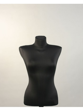 Манекен выставочный черного цвета Наташа в ткани на треноге