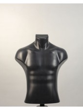 Манекен мужской пластиковый черный Рома с креплением для треноги