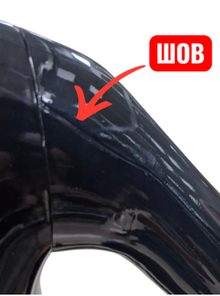 Манекен жіночий чорний глянсовий без лиця JWP-13B прямі руки