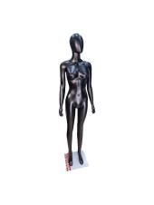 Манекен жіночий чорний матовий без лиця JWP-13MB прямі руки