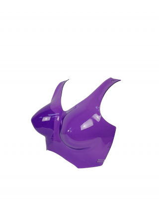 Манекен пластиковый объемный тонированный(фиолет)(0.5) для презентации белья «Бюст с лямками» GPPS2