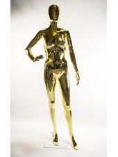 Манекен женский с зеркальной поверхностью FE-11G (золотой)