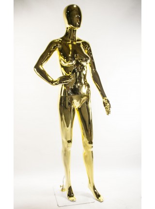 Манекен женский с зеркальной поверхностью FE-11G (золотой)