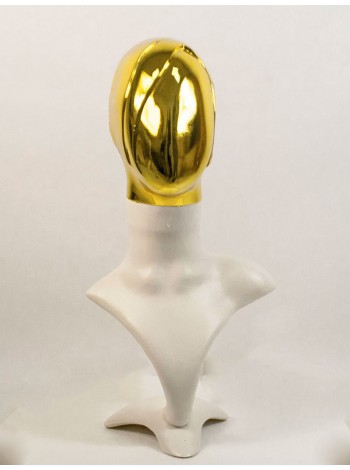 Манекен бюст белый с зеркальной головой Аватар-2  (золото)