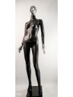 Манекен женский Сиваян черный с металлизированными кистями и головой Аватар-2 (платина)