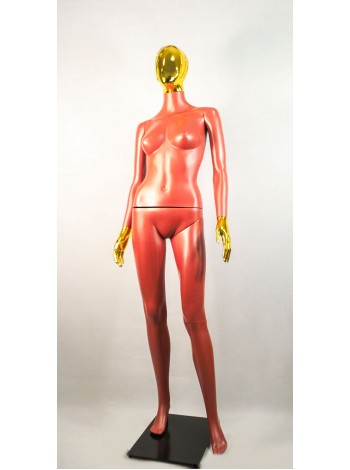 Манекен женский Сиваян терракотовый с блестящими кистями и головой Аватар-2 (золото)