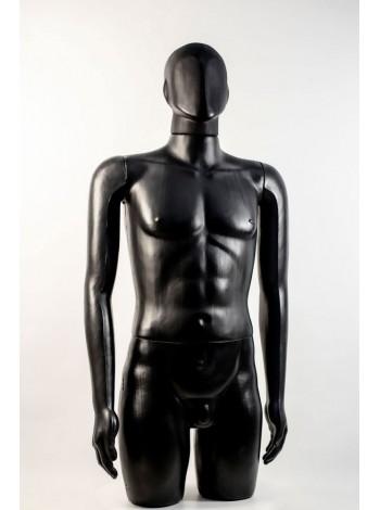 Манекен мужской витринный полочный «Сенсей» безликий черного цвета