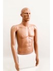 Манекен мужской витринный укороченный торс без бедер "Сенсей" с лицом, телесного цвета.