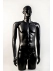 Манекен мужской витринный полочный «Сенсей» с лицом черного цвета