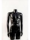 Манекен мужской витринный укороченный "Сенсей" черный без головы