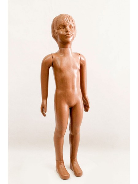 Манекен детский телесный с лицом девочки 100 см на подставке