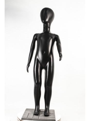 Манекен детский черный безликий 120 см на подставке
