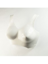 Манекен пластиковый объемный белый для презентации белья «Бюст с лямками» P2(ТО)