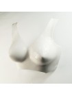 Манекен пластиковий об'ємний білий для презентації білизни «Бюст з лямками» P2(ТО)