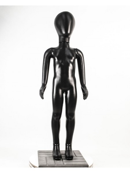 Манекен детский черный безликий 100 см с креплением к подставке