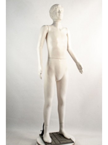Манекен пластиковый в полный рост белый девочка-подросток на подставке