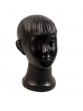 Голова детская пластиковая мальчик черная