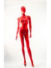 Манекен женский гипсовый лакированный красный безликий Q-062-12