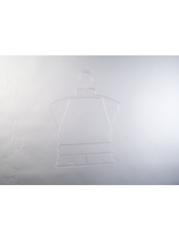 Вешалка-рамка пластиковая полупрозрачная матовая для детской одежды и белья маленькая 23 см