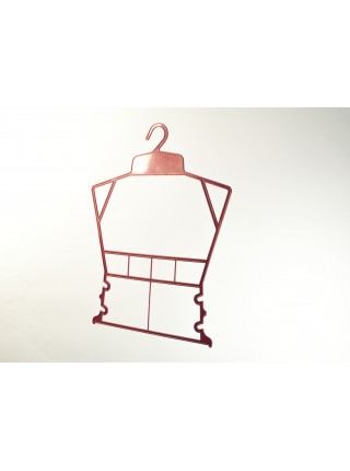 Вешалка рамка домик пластиковая для детской одежды  красная 30 см.