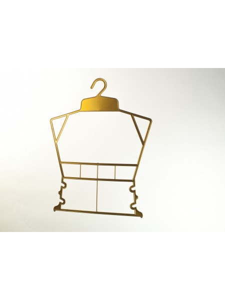 Вешалка рамка домик пластиковая для детской одежды бронзовая 30 см
