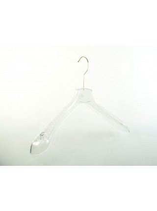 Вешалка для верхней мужской одежды пластиковая ВОП 45/5 GPPS1 прозрачный 45 см.