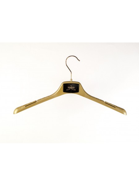 Плечики-вешалка пластиковая универсальная для любых видов одежды ВОП-42/2,8 см GPSM2 (золотистый) 42 см
