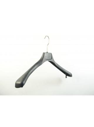Плечики вешалки широкие пластиковые для мужской верхней одежды широкие ВОП Премиум 45/55 с креплениями под перекладину s3black