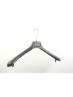 Плечики вешалки широкие пластиковые для мужской верхней одежды широкие ВОП Премиум 45/55 с креплениями под перекладину s3black