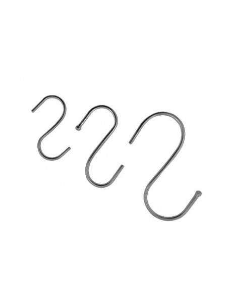 Крючок металлический S-образный большой оцинкованный толщина 3.3 мм